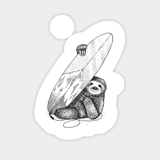 surf sloth Sticker